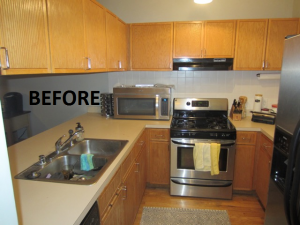 before refacing apartment kitchen