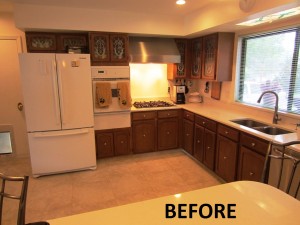 older kitchen style before refacing with hardwoods